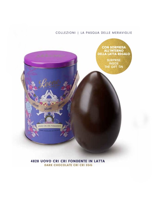 Cri Cri dark Easter egg in Leone tin 350 g