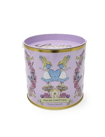Alice tambourine tin for sugared pralines Leone 350 g