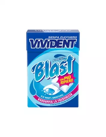 Vivident Fresh Blast ice mint menthol sugar free 20 packs x 30 g