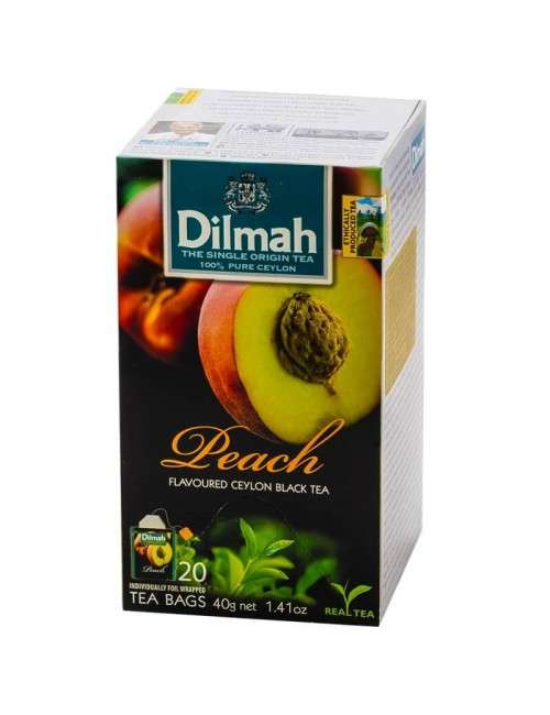 Dilmah té negro melocotón 20 sobres