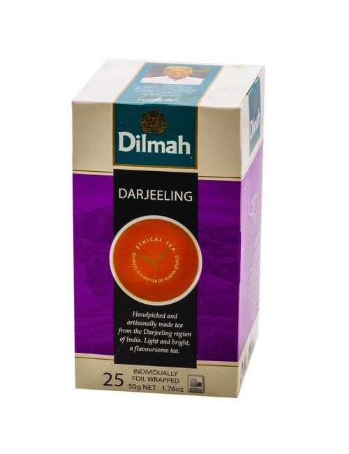 Té negro de la región de Darjeeling Dilmah 25 sobres