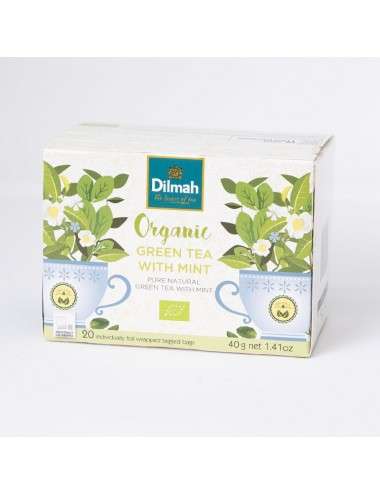 Tè Verde con Menta biologico Dilmah Organic 20 bustine