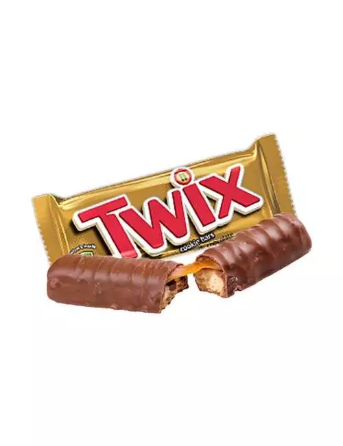 TWIX barra de chocolate con leche con galleta y caramelo 25 piezas de 50g