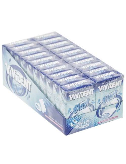 Vivident Fresh Blast ice mint menthol sugar free 20 packs x 30 g