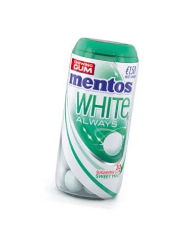 MENTOS White Always Chewing gum pack 10 cases of 31 g