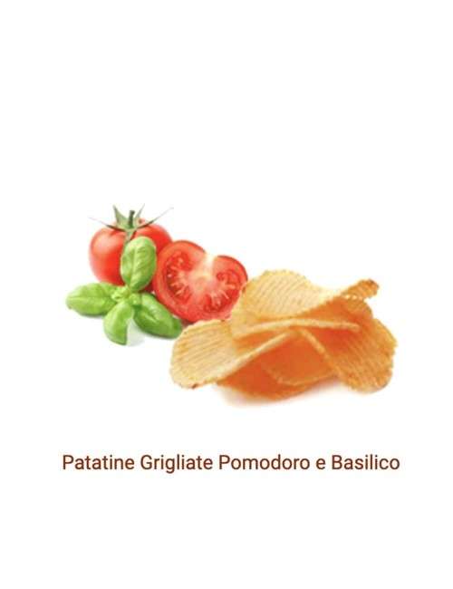 Gegrillte Pata-Chips mit Tomaten und Basilikum 24 Beutel à 45 g