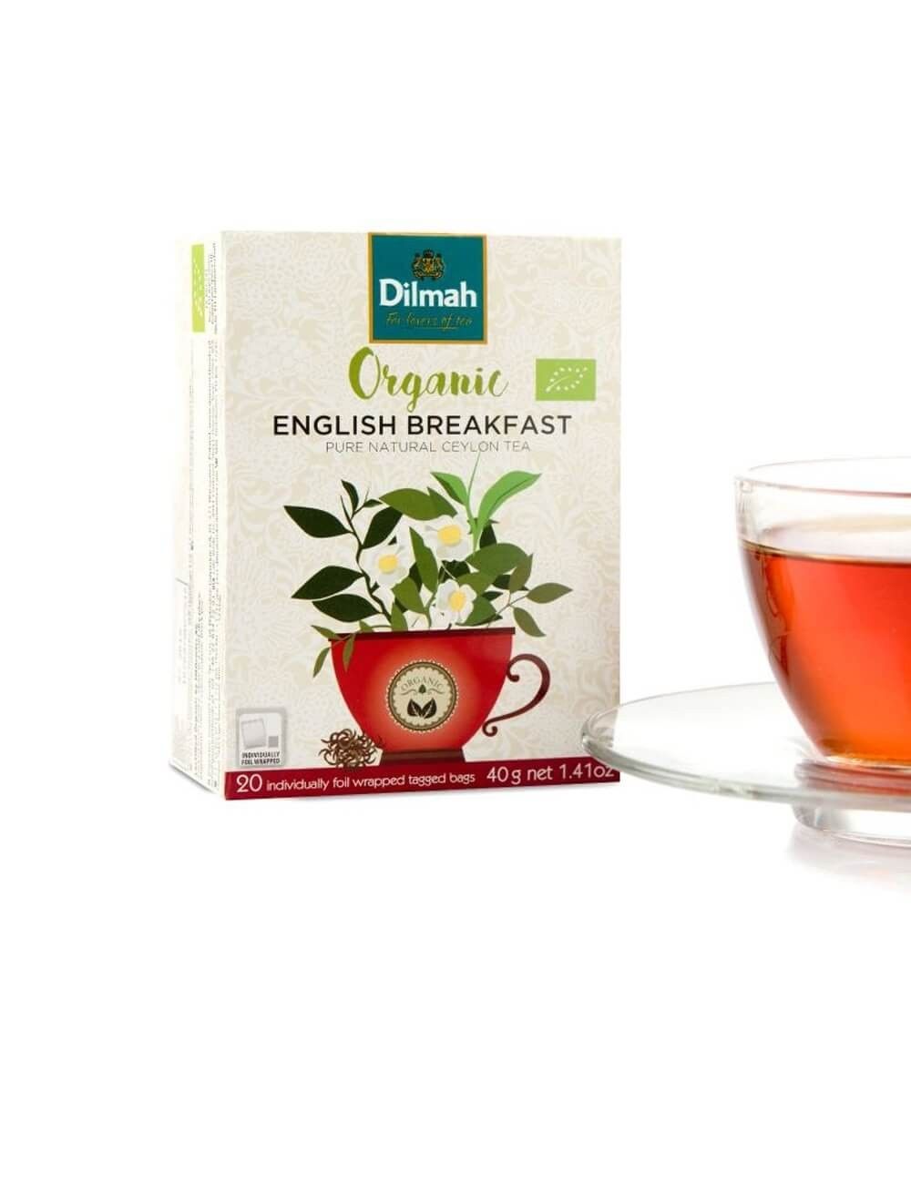 Dilmah Organic English Breakfast Black Tea 20 sachets