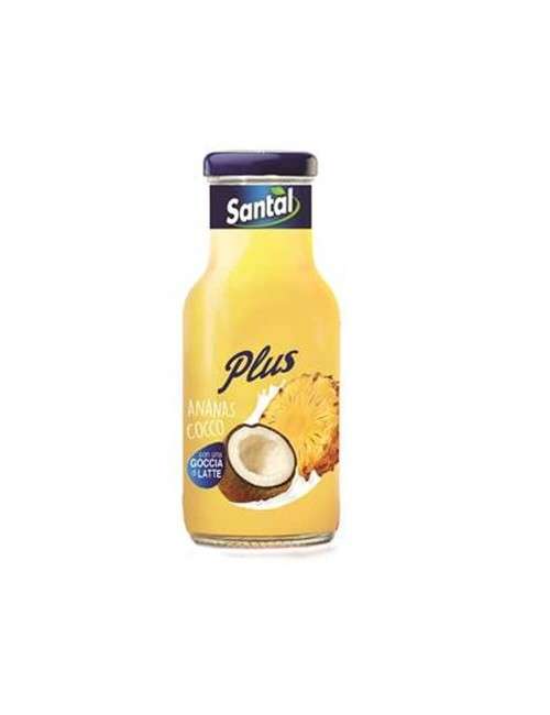 Santal Plus Ananas und Kokosnuss Packung mit 24 Flaschen à 250 ml