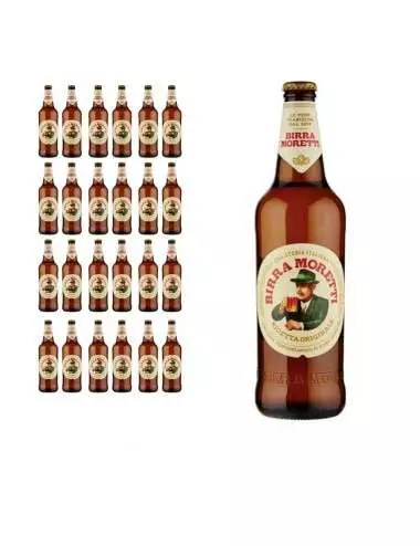 Birra Moretti Ricetta Originale Cartone da 24 bottiglie da 33 cl