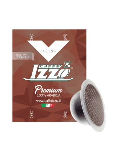 50 capsules compatible Bialetti Caffè Izzo Premium 100% Arabica