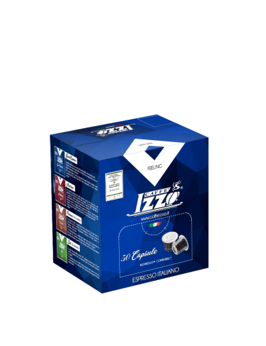 50 Nespresso compatible capsules Coffee Izzo Premium 100% Arabica