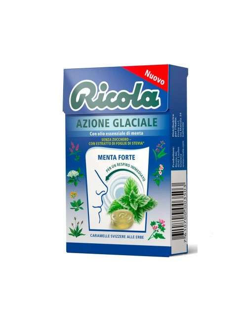 Ricola Azione Glaciale Menta Forte box 20 astucci x 50 g