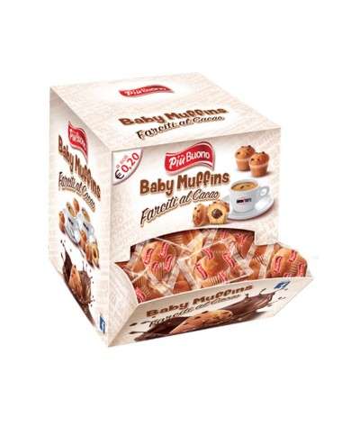 Baby Muffins rellenos de cacao Più Buono 1 kg 80 piezas