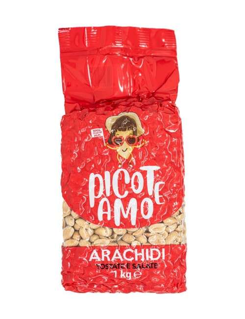 Geröstete und gesalzene Erdnüsse Picoteamo 1 kg Beutel