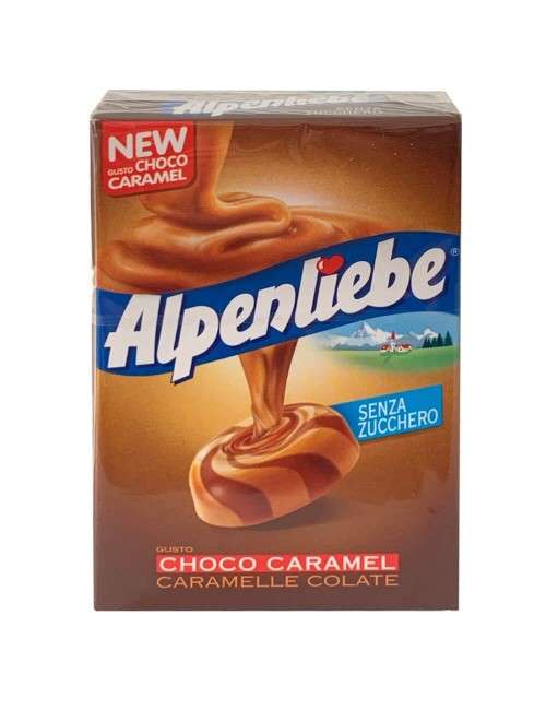 Alpenliebe choco caramel sans sucre 20 boîtes x 49 g