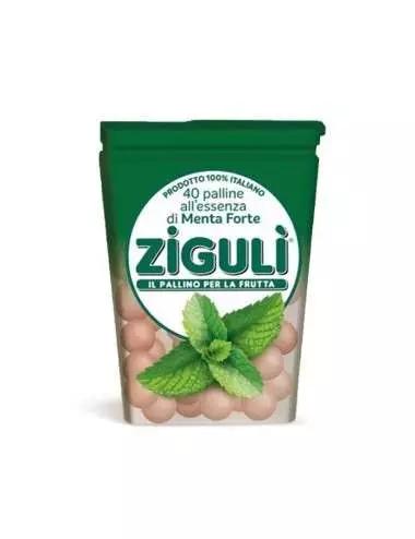 Bolas de caramelo Zigulì sabor menta caja fuerte de 24 g - 1