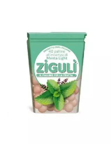 Zigulì light bolitas de caramelo sabor menta caja de 24 g