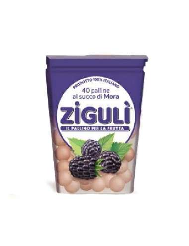 Zigulì candy balls blackberry flavor 24 g case
