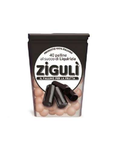 Zigulì candy balls licorice flavor 24 g case - 1