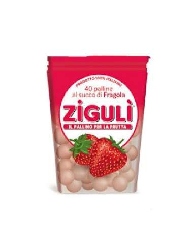 Boules de bonbons Zigulì goût de fraise 6 x 24 g