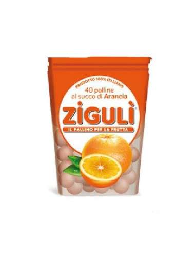 Bolas de caramelo Zigulì sabor naranja 6 x 24 g