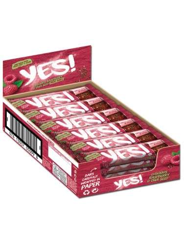 YES! Bar with raspberries, peanuts and chia seeds 24 x 32 g
