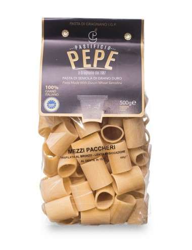 Mezzi paccheri pasta di gragnano I.G.P. Pastificio Pepe 500 g