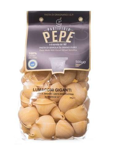 Pasta lumaconi gigante de gragnano IGP Pastificio Pepe 500 g