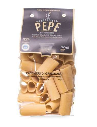 Paccheri di Gragnano pasta di gragnano I.G.P. Pastificio Pepe 500 g