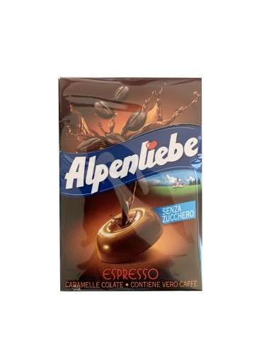 Alpenliebe caramelle colate gusto espresso senza zucchero 20 astucci x 49 g