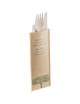 Bis wooden knife fork set with disposable tablecloth x 48 pieces