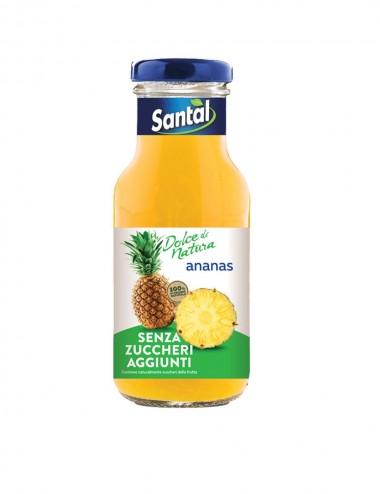 Santal Ananas naturel sucré sans sucre 12 flacons de 250 ml