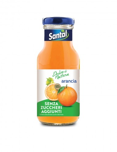 Santal Arancia dolce di natura senza zucchero 12 bottiglie da 250 ml