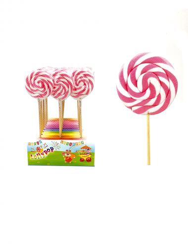 Whirl lollipop white and pink 16 x 23 g Rossini's