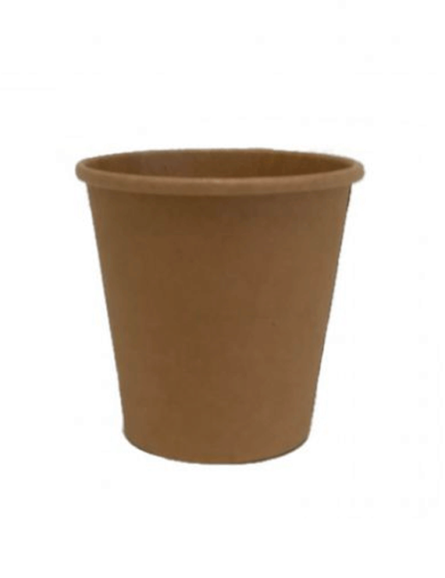 Kaffeebecher aus braunem Papier 200 ml 7 oz 50 Stück - 1