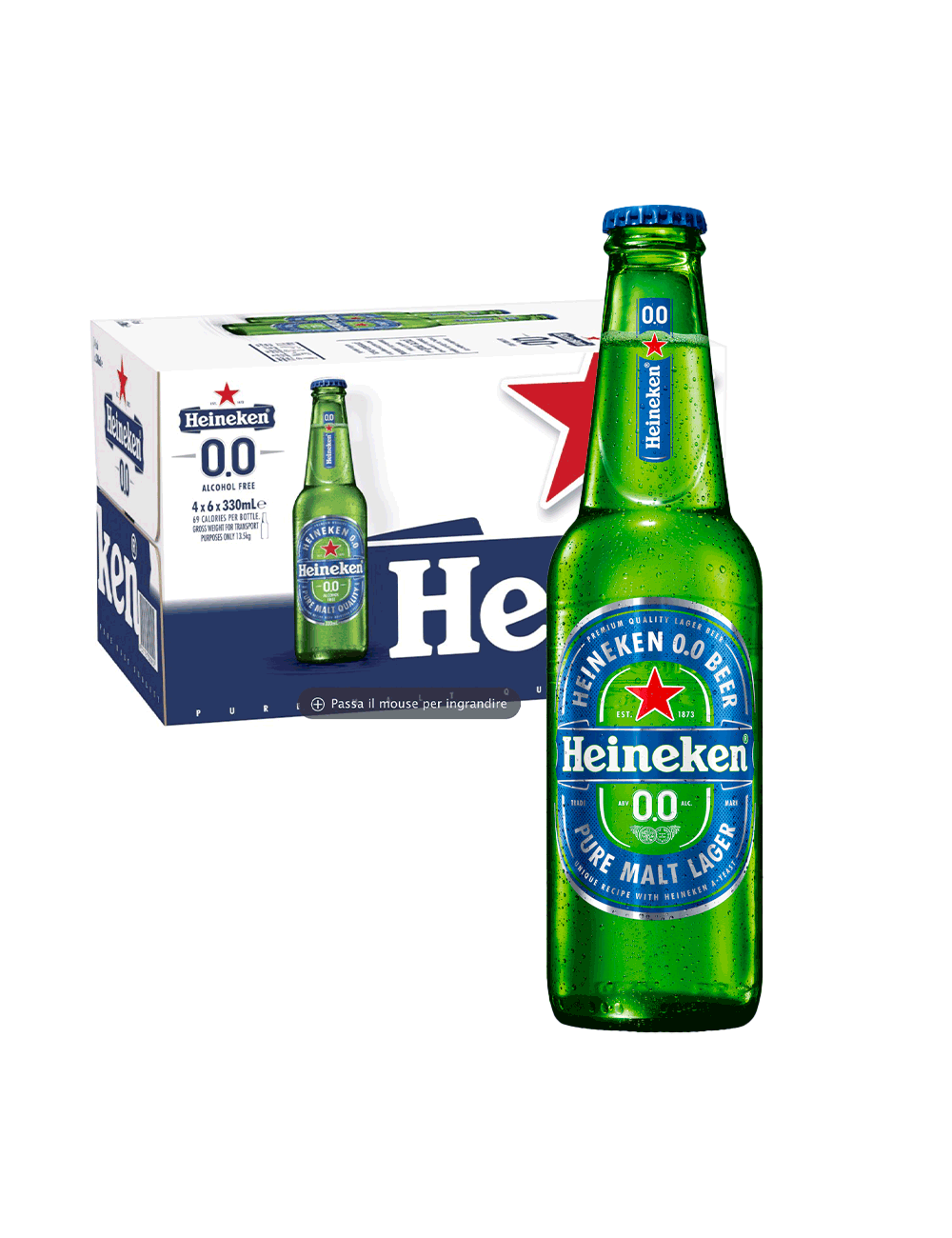 Heineken 0 Beer Box 24 X 33 Cl