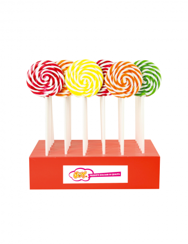 Joy Gum colored pinwheel lollipops 36 x 40 g
