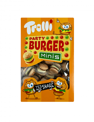 Trolli party burger minis caramelle gommose 80 x 10 g
