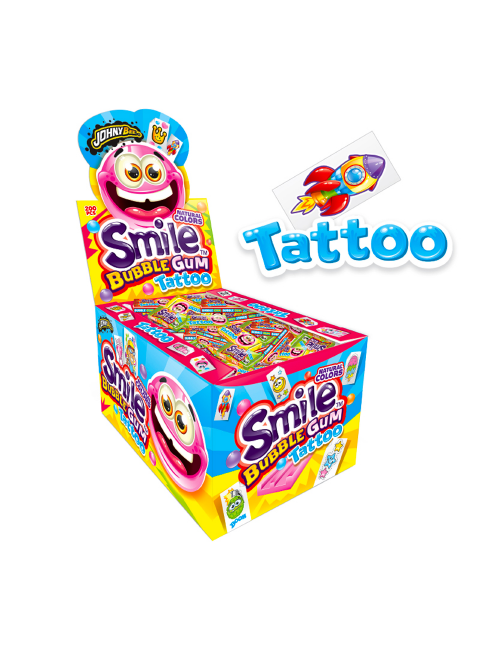 Sourire gomme bulle + tatouage Johnny Bee 200 x 5 g