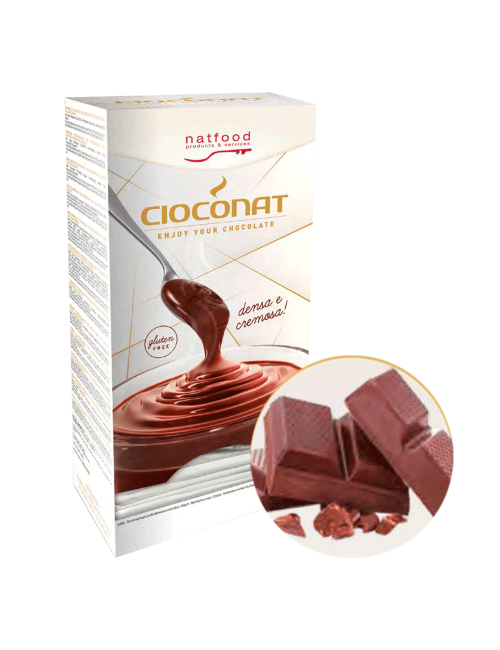 Chocolat chaud traditionnel Cioconat Natfood 36 sacs à dose unique