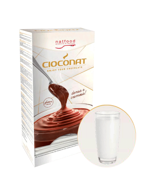Chocolate con leche caliente Cioconat Natfood 36 sobres monodosis