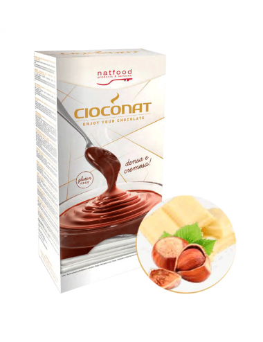 Cioccolata Calda Bianca con Nocciole Cioconat Natfood 36 bustine monodose