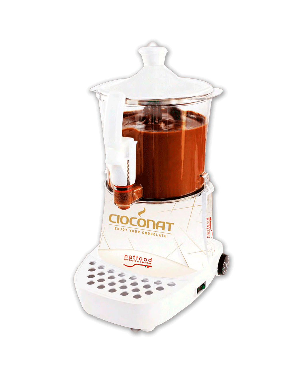 Cioconatiera Cioconat white-gold per cioccolata calda Natfood 5 litri