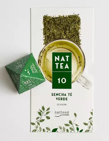 Nat Tea Thé vert Sencha 22 filtres x 2,5 g Natfood
