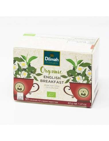 Tè nero English Breakfast Biologico Dilmah Organic 20 bustine