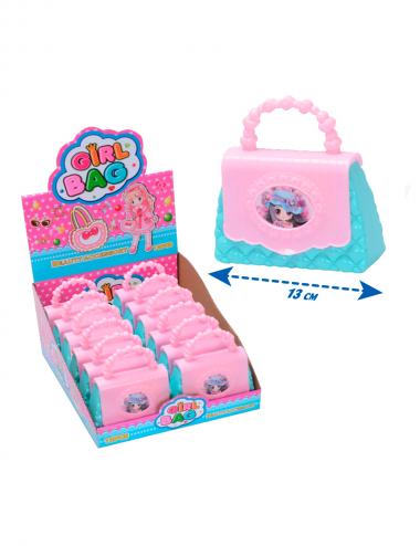 Toy girl bag with candies 12 x 3 g