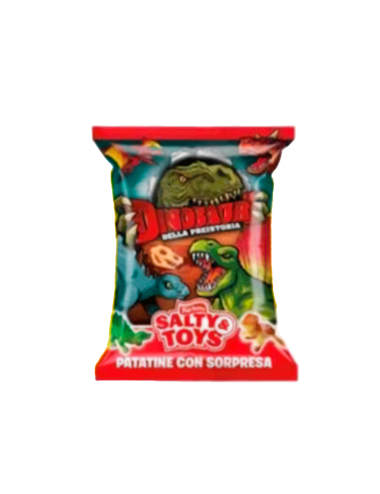 Dinosauri delle preistoria patatine con sorpresa Salty & Toy 24 x 30 g