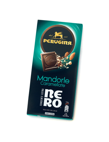 Perugina Nero dunkler Schokoladenriegel mit karamellisierten Mandeln 20 x 85 g