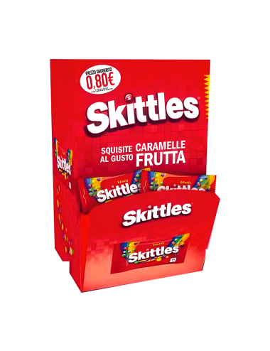 Cajón de dulces de frutas Skittles expo 42 x 38 g