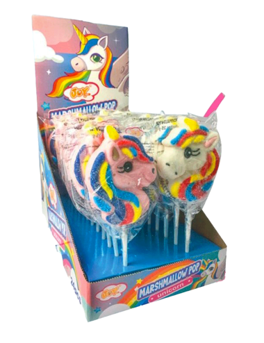 Unicorn Marshmallow Lollipop 24 x 35 g Joy gum